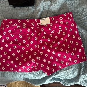 Old Navy Red Patterned Women Shorts